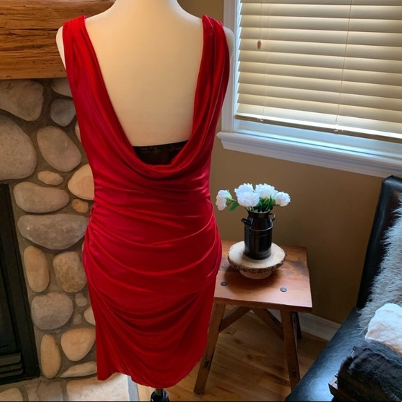 BCBGMaxazria Red dress with built in corset - Picture 2 of 7